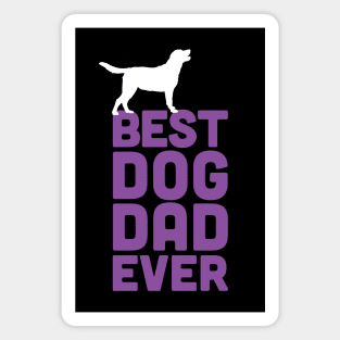 Best Labrador Retriever Dog Dad Ever - Purple Dog Lover Gift Magnet